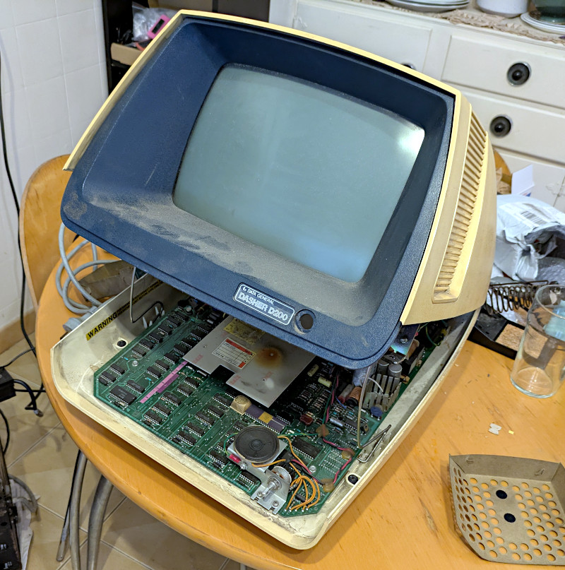 [Really bad picture of a filthy D200 Dasher terminal]