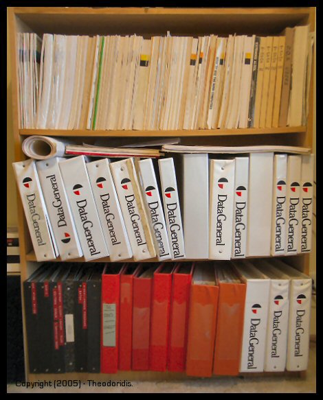 [A shelf full of documentation]