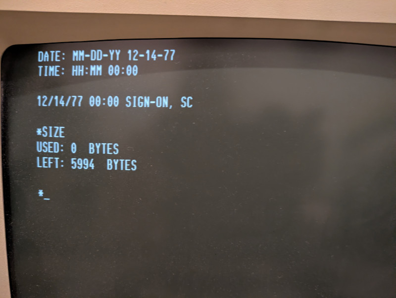 [Really bad picture of Extended Basic.]