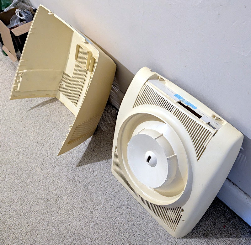 [Really bad picture of the cleaned plastic shell]